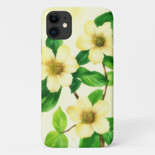 Étui de téléphone en art vintage avec roses jaunes