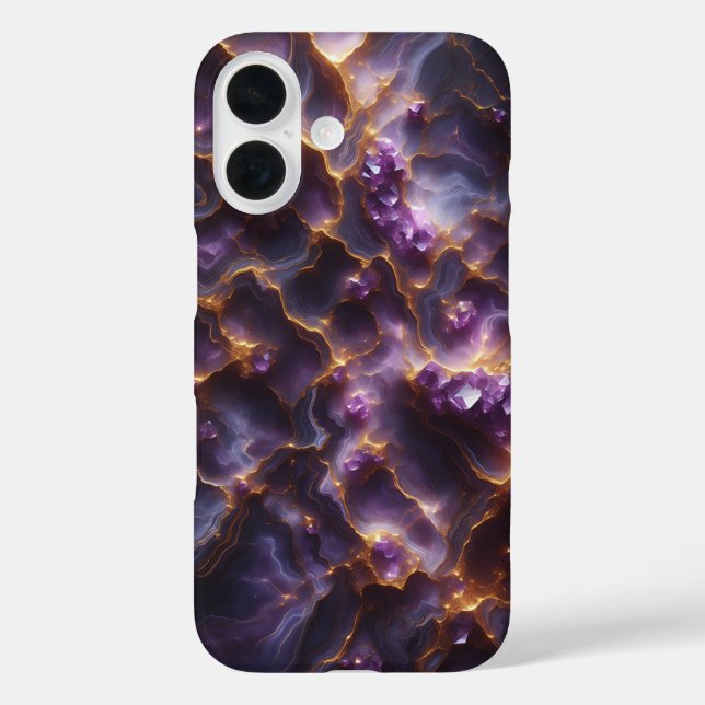 Étui de téléphone en cristal d'améthyste violet de (Verso)
