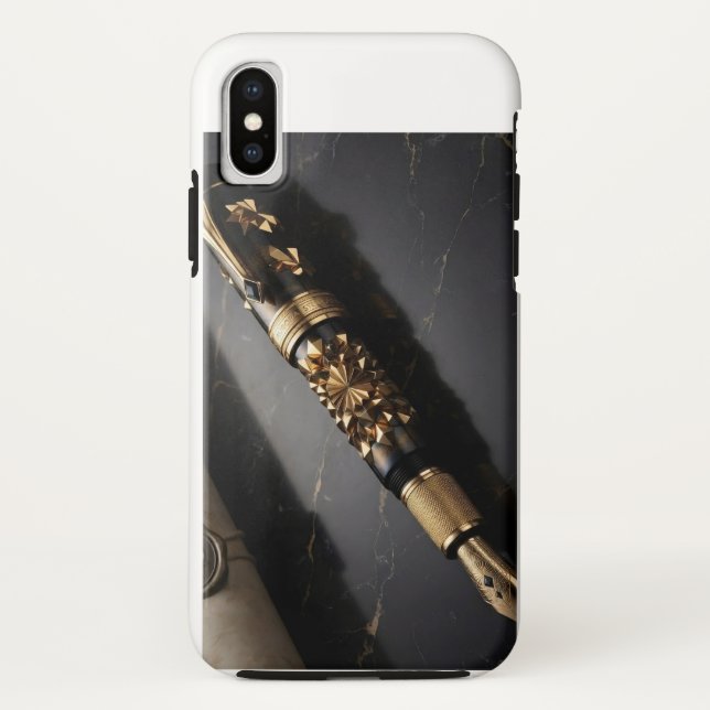 Étui de téléphone en forme de stylo plume de luxe (Dos)