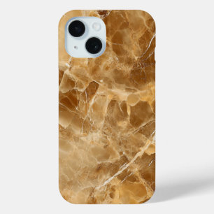Étui de téléphone en marbre caramel luxueux