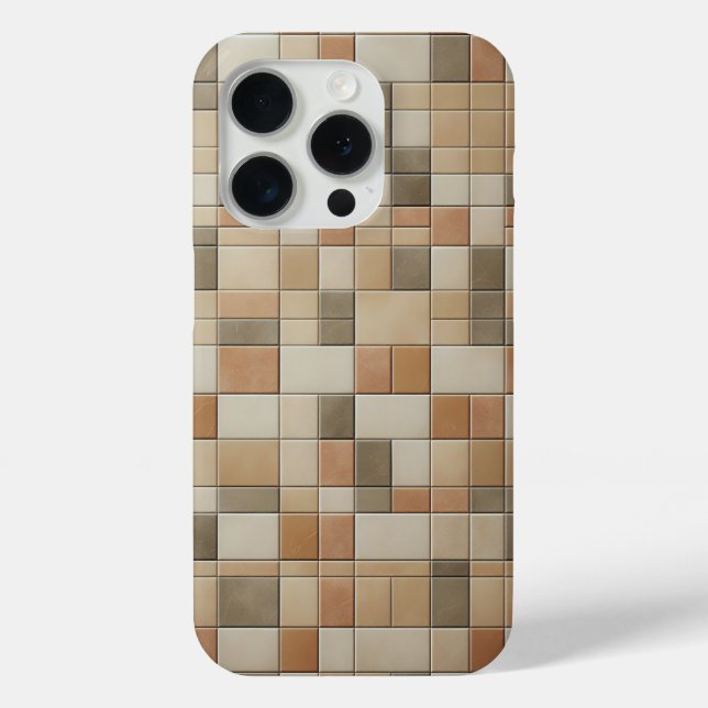 Étui de téléphone en mosaïque verticale moderne -  (Verso)