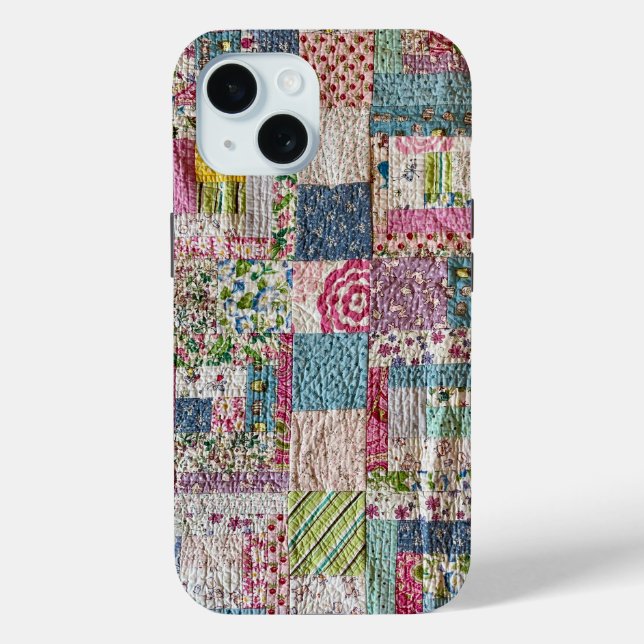 Étui de téléphone en patchwork vintage (Verso)