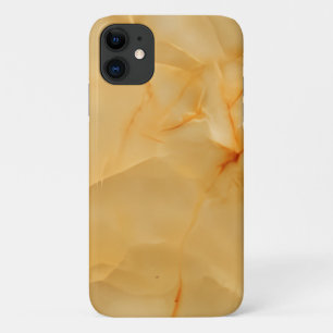 Étui de téléphone en texture de marbre onyx ambre