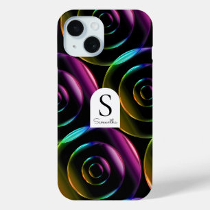 Étui de téléphone en verre néon personnalisé avec