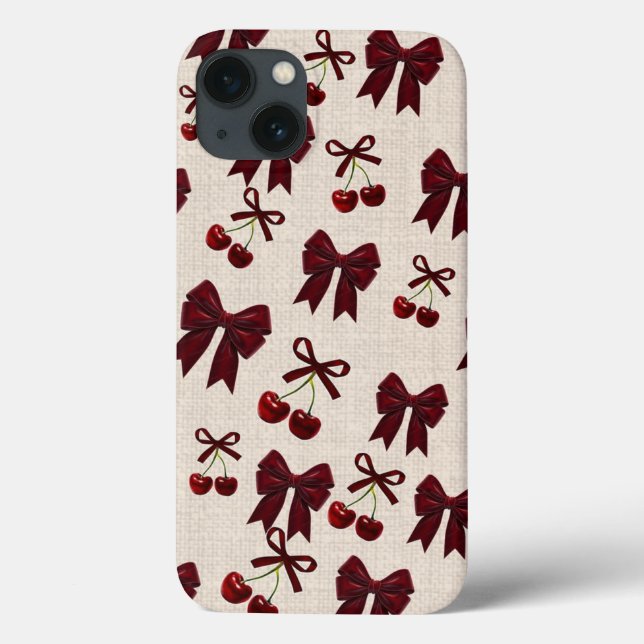 Étui de téléphone esthétique Cerise Mignonne & Rub (Verso)