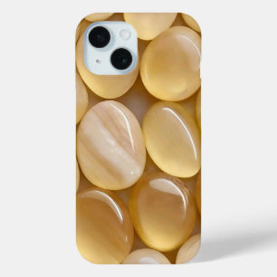 Étui de téléphone esthétique en cristaux d'ambre j