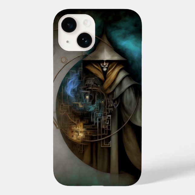 Étui de téléphone Fantasy Dark Wizard | Art de Mag (Verso)
