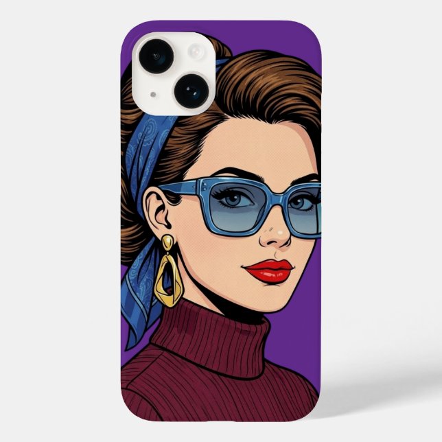 Étui de téléphone Femme Pop Art Rétro (Verso)