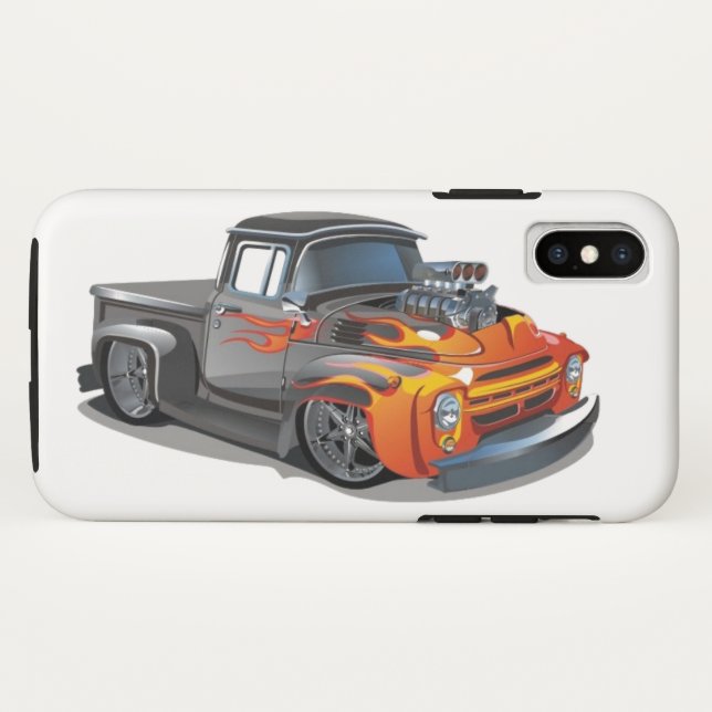 Étui de téléphone - Flammes orange (Dos (Horizontal))