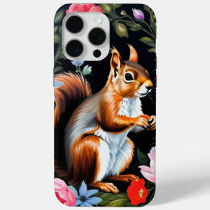 Étui de téléphone Fleur de Cottage Dark Red Squirr
