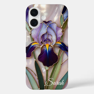 Étui de téléphone Fleur d'Iris personnalisé Élégan