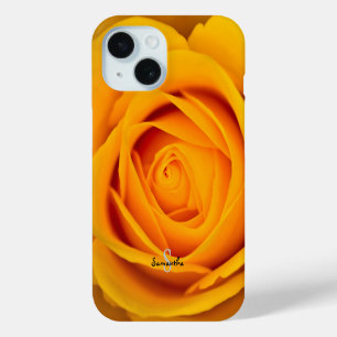 Étui de téléphone fleur Rose jaune