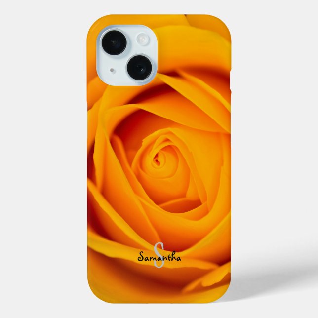Étui de téléphone fleur Rose jaune (Verso)