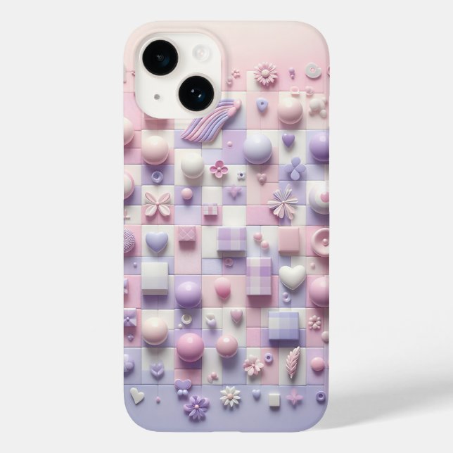 Étui de téléphone fleuri rose Shabby Chic - Blanc  (Verso)