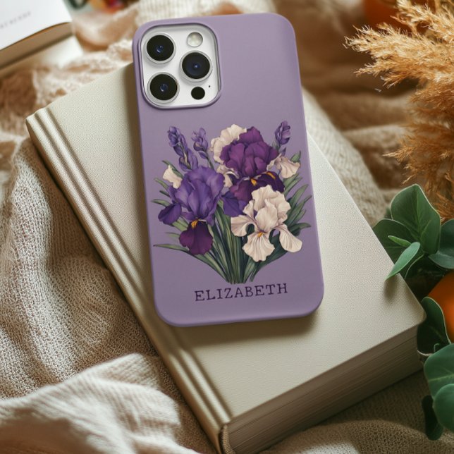 Étui de téléphone Fleurs de bouquet violet personn (floral gift for mom, floral gift for grandma, bridesmaid gift for her, bridal shower gift, mom gift)