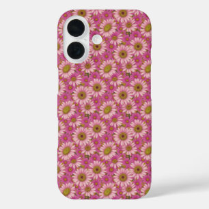 Étui de téléphone Fleurs de marguerite roses et bl