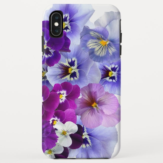Étui de téléphone floral pensées violettes Pensée (Dos)