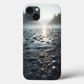 Étui de téléphone Gouttes de pluie radieuses au le
