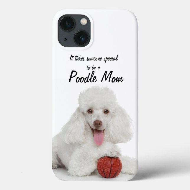 Étui de téléphone intelligent Poodle Maman (Verso)