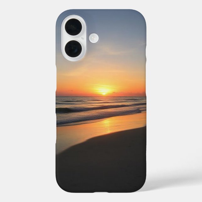Étui de téléphone IPhone 16 plage de coucher de so (Verso)