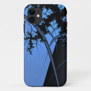 étui de téléphone iPhone bleu et argent
