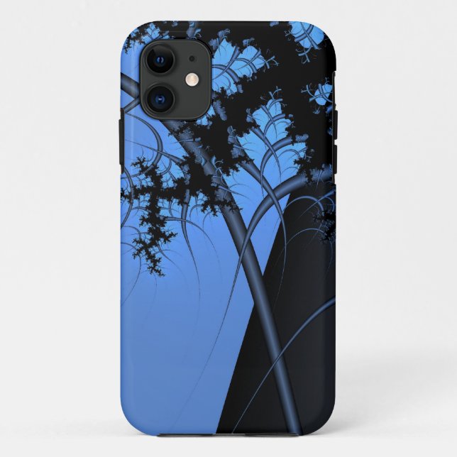 étui de téléphone iPhone bleu et argent (Dos)