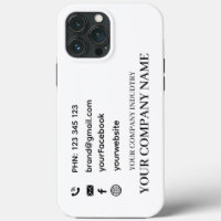 Étui de téléphone iPhone pour carte de visite pers