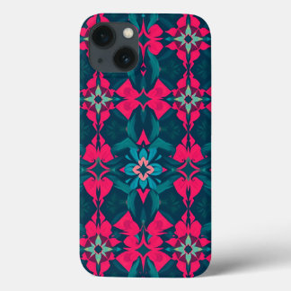 Étui de téléphone kaléidoscope aux tons de bijoux 