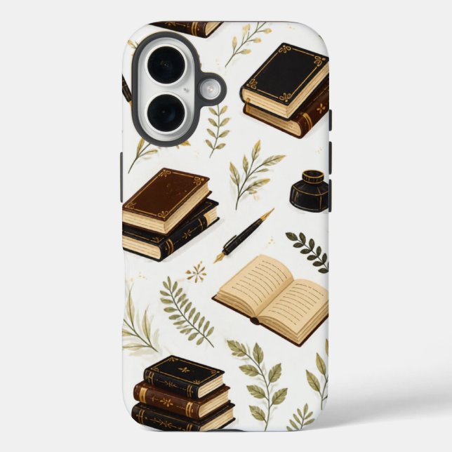 Étui de téléphone Livres Dark Academia - Bibliothè (Verso)