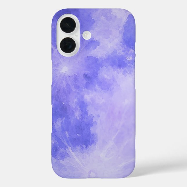 Étui de téléphone Lune Aquarelle Violette (Verso)