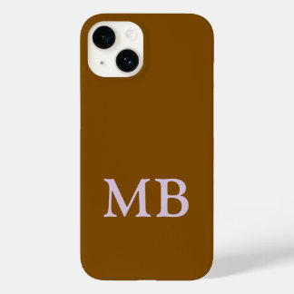 Étui de téléphone marron doré de luxe avec nom per