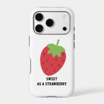 Étui de téléphone mignon fraise doux