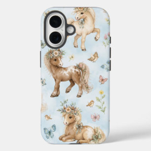 Étui de téléphone Miniature de Poney Floral