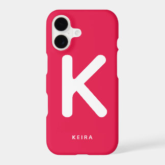 Étui de téléphone Monogramme Rouge Cerise