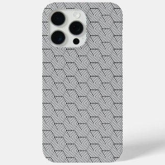 Étui de téléphone motif géométrique cube ligne noi