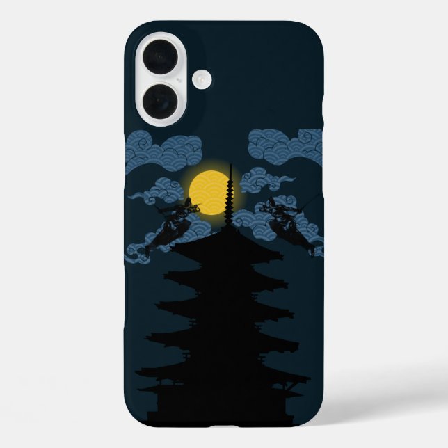 Étui de téléphone Ninja au clair de lune (Verso)