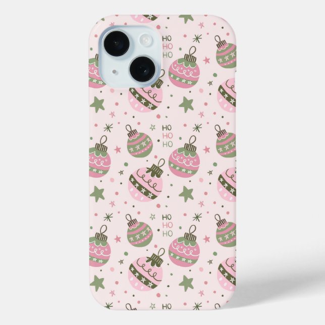 Étui de téléphone ornement rose festif (Verso)