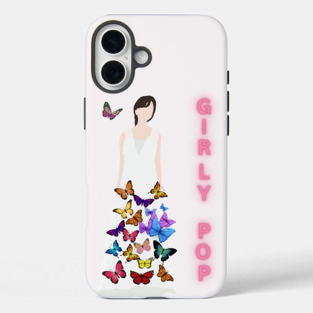 Étui de téléphone papillon pop girly (Verso)