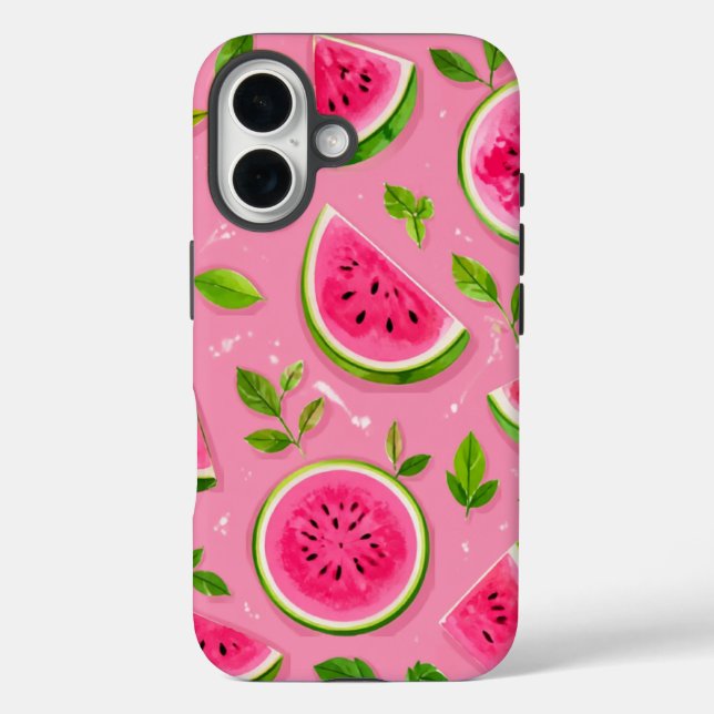 Étui de téléphone pastèque - Motif de fruit d'été  (Verso)