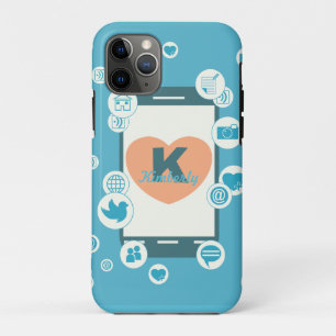 Étui de téléphone personnalisé avec monogramme pou