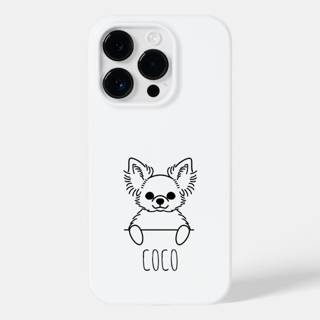 Étui de téléphone personnalisé avec nom mignon Chi (Verso)
