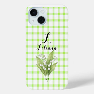 Étui de téléphone personnalisé avec nom Muguet
