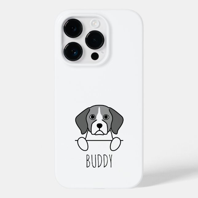 Étui de téléphone personnalisé avec un Beagle mign (Verso)