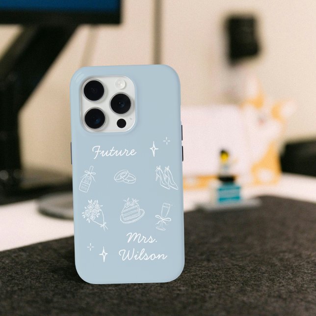 Étui de téléphone personnalisé Future Mariée Cadea (future mrs phone case, bride to be gift, custom bride phone case, personalized bridal shower gift,)