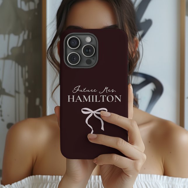 Étui de téléphone personnalisé Future Mrs. Cadeau  (Engagement Gift Phone Case – Personalized Case for Bride-to-Be & Bridesmaids)