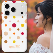 Étui de téléphone - Points colorés chauds sur fond