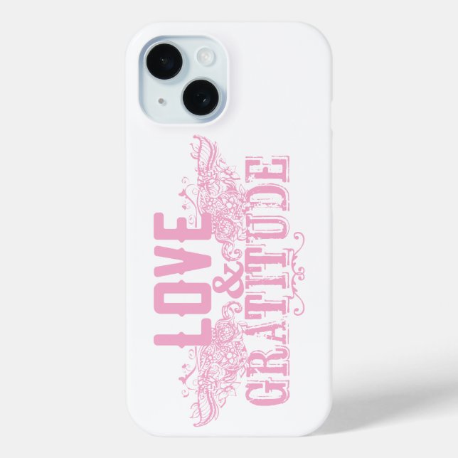Étui de téléphone portable Amour et Gratitude (Verso)