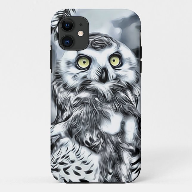 Étui de téléphone portable avec hibou frappant sur (Dos)