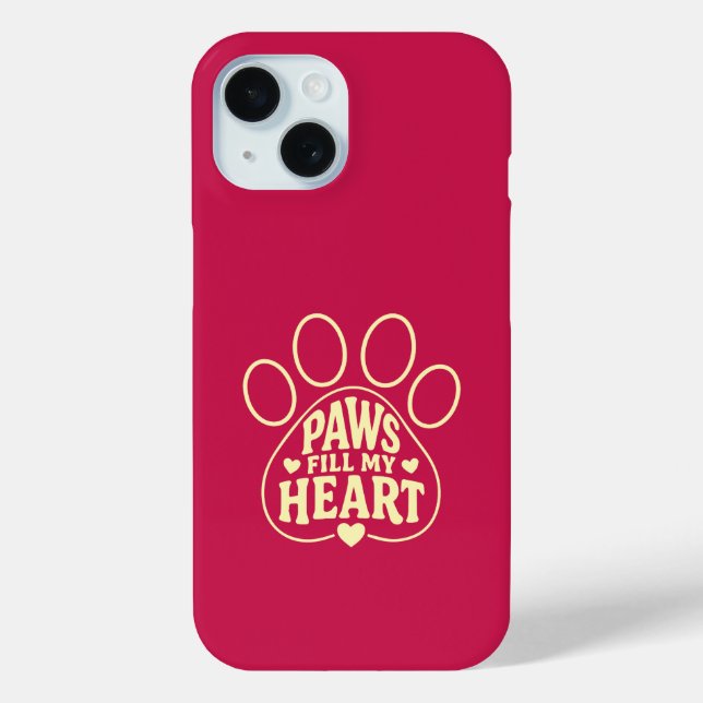 Étui de téléphone pour amateur de chiens - Typogra (Verso)