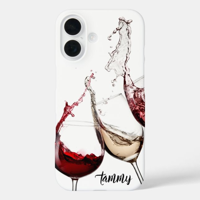 Étui de téléphone pour amateur de vin – Rouge, Bla (Verso)